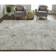 thumbnail image 3 of 4' X 6' Ivory Gray And Tan Abstract Power Loom Distressed Stain Resistant Area Rug, 3 of 8