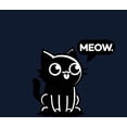 thumbnail image 4 of Black Chibi Cat Youth Navy Blue Crew Neck Short Sleeve Tee-XL, 4 of 4