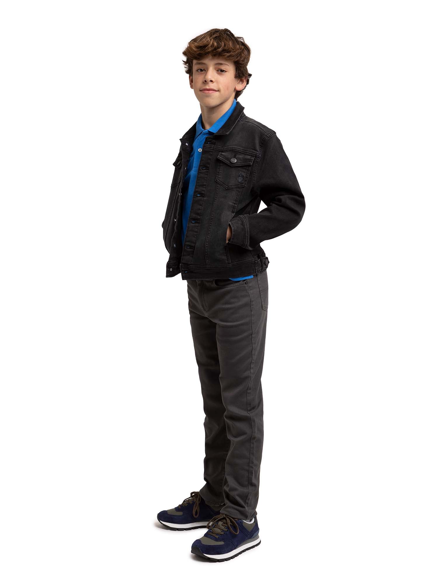 U.S. Polo Assn. Boys Stretch Twill 5-Pocket Straight Fit