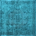 thumbnail image 1 of Ahgly Company Indoor Square Abstract Light Blue Contemporary Area Rugs, 6' Square, 1 of 4