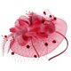 thumbnail image 1 of de malla con cintas de malla y s para mujer Pillbox Knot Derby Hat Vino rojo Zulema Gorra de cóctel de boda, 1 of 8