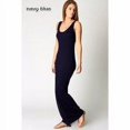 thumbnail image 2 of Robe Femme Couleur Unie Longue à Col Rond Robe d'Été Sans Manches Aguichant Ajustée Robe Maxi, Bleu Marine, TTG, 2 of 7