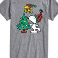 thumbnail image 3 of Peanuts - Snoopy Woodstock Christmas Tree - Men's Short Sleeve Graphic T-Shirt, 3 of 6