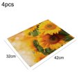 thumbnail image 2 of Mantel Individual creativo con aislamiento térmico de girasol, tapete de mesa antideslizante simple y colgante, 4 Uds., 2 of 5