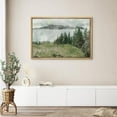 thumbnail image 5 of IDEA4WALL Framed Canvas Art Wall Decor Woodland Nursery Decor Green Pine Forest Landscape illustration Nature Wilderness Print Panoramic Chic Warm for Dorm Home Office - 16"x24" Natural, 5 of 5