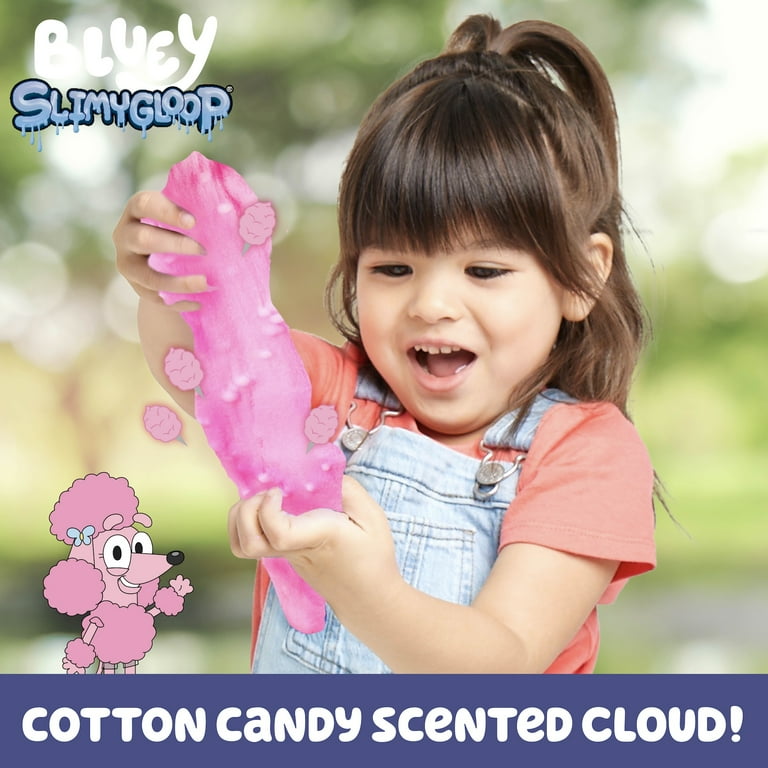 Bluey Coco Premium Cloud Slime, Pink Fluffy Cotton Candy Scented