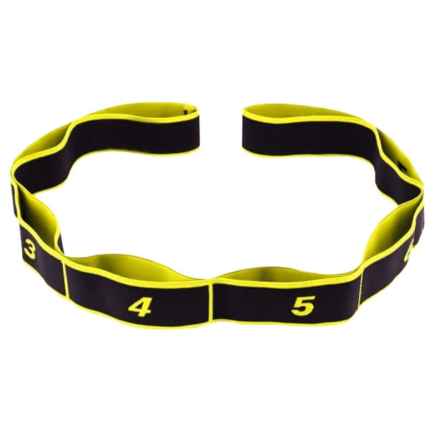 Banda elástica de yoga de 8 segmentos, multifuncional, profesional y portátil. Amarillo