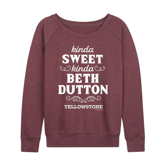 Yellowstone - Kinda Sweet, Kinda Beth Dutton - Women's Lightweight French Terry Long Sleeve Shirt