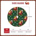 thumbnail image 2 of Daiia Vintage Santa Skiing Green Plaid Drawing Merry Christmas Tree Skirt , Xmas Large Lace-up Tree Skirt, Santa Snowflakes Rustic Home Decorations New Year Party Farmhouse Decor-48", 2 of 6