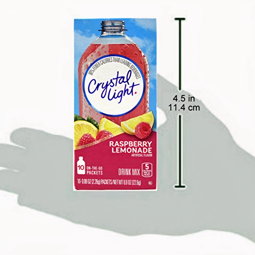 Crystal Light Raspberry Lemonade on the Go Drink Mix (Pack of 15)