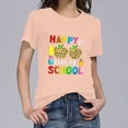 thumbnail image 6 of IROINNID Women's Happy 100th Day Of School Printed T-shirt Short Sleeve Casual Tops, 6 of 7