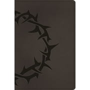 CROSSWAY ESV Large Print Compact Bible (Trutone, Charcoal, Crown Design) (Other)(Large Print)