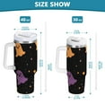 thumbnail image 6 of Yayeee 30oz Double-Wall Insulated Stainless Steel Tumbler with Handle Bottle, Black Halloween Ghosts, 6 of 8