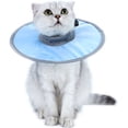thumbnail image 2 of Collar ajustable para mascotas, conos protectores para el cuello del gato para dejar de lamer heridas, conos ligeros para gatitos después de la cirugía, collar isabelino E para gatos, perros, 2 of 5