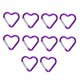 thumbnail image 1 of 10 mosquetones con forma de corazón para llavero, bonitos mosquetones de aluminio para escalada, hamacas, correas de perro, portabotellas y llaves., 1 of 8
