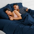 thumbnail image 4 of Bare Home Flannel Pillowcase Set, 100% Cotton, Heavyweight, Standard, Set of 2, Dark Blue, 4 of 5