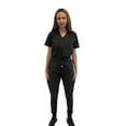 thumbnail image 4 of Fubu Women's Slim Fit High Waisted Belted Jogger Scrub Pant Medical Nursing Uniform, 4 of 6