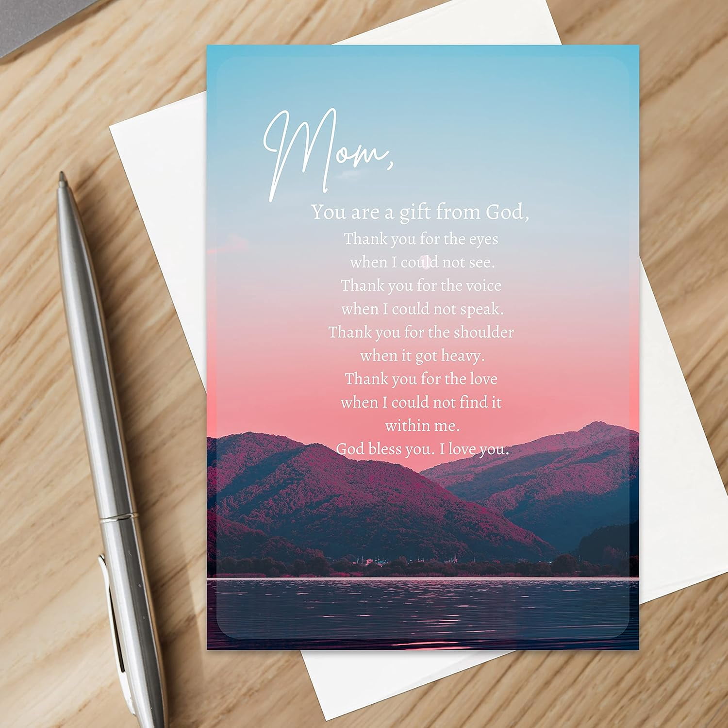Christian Mom Appreciation, Birthday, Merry Christmas, Get Well | Mother's Day Card (Pack of 12)