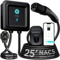 thumbnail image 1 of Cargador para vehículo eléctrico EVIQO NACS 40 A Nivel 2 cable de 7,6 m WiFi, 1 of 9