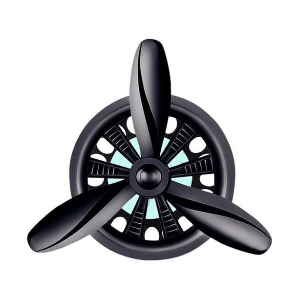 Ambientador de coche con clip de ventilación de hélice, difusor de perfume para ventilación de aire Negro