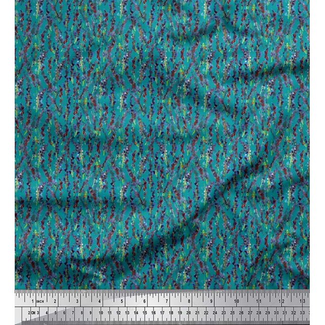 Soimoi Poly Georgette Fabric Floral Shirting Print Fabric by Yard 52 Inch Wide