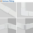 thumbnail image 6 of Uxcell 15.7"Lx1.5"Wx0.7"H Cable Raceway Kit Cord Cover Wire Hider Channel on Wall, 6 of 6