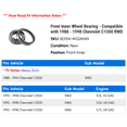 thumbnail image 2 of Front Inner Wheel Bearing - Compatible with 1988 - 1998 Chevy C1500 RWD 1989 1990 1991 1992 1993 1994 1995 1996 1997, 2 of 2