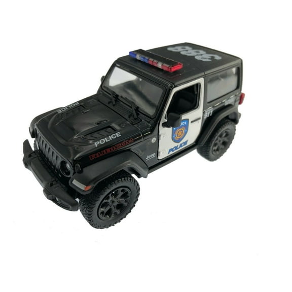 5" Kinsmart 2018 Jeep Wrangler Rubicon Police Diecast Model Toy SUV Car 1:34