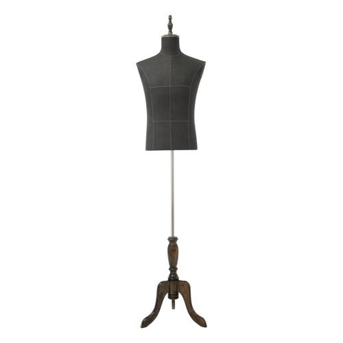 DUYIWAA Male Dress Form, 59.06-70.87" Adjustable Height Male Mannequin Males Mannequin Torso Body with Wooden Tripod Stand for Display and Sewing (Black, 59.05-70.86")