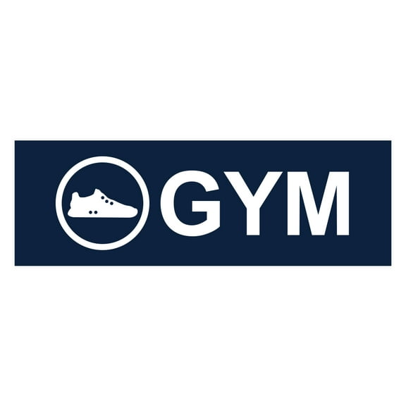 Basic Gym Sign (Navy Blue / White) - Large