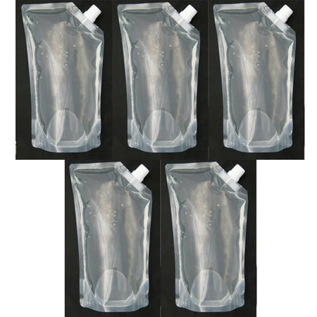 5 x Flexible Collapsible Foldable Reusable Water Bottles Survival Emerg BPA