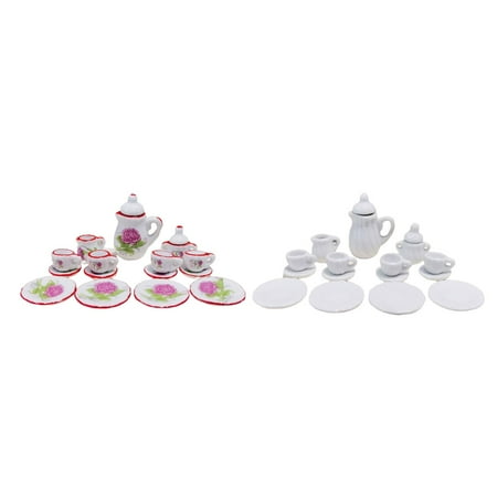 

Simulation 1:12 Porcelain Tea Cup Set Model Life Scene Kitchen Furniture Supplies Scenery Decoration