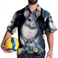thumbnail image 4 of Tmall Men's Short Sleeve Poplin Shirts with Spread Collar Tops, Casual Printed Button Down Short Summer Beach Shirts for Men and Women, 4 of 6