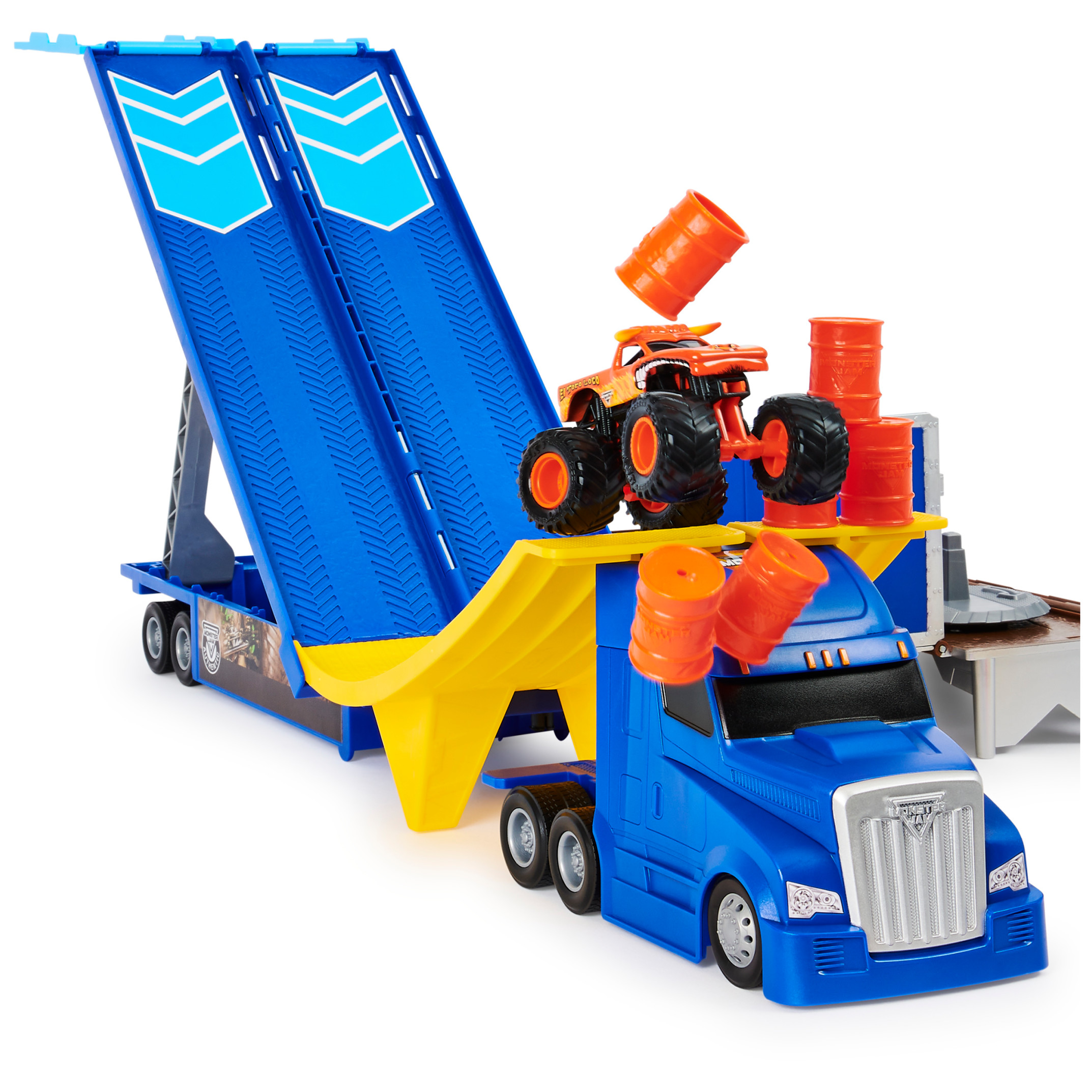 Monster Jam Transforming Hauler Playset with El Toro Loco Truck photo 4