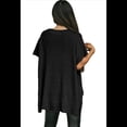 thumbnail image 3 of Suéter Holgado de Corta con Hombros Caídos para Mujer, Color Negro, Talla XL, 3 of 9