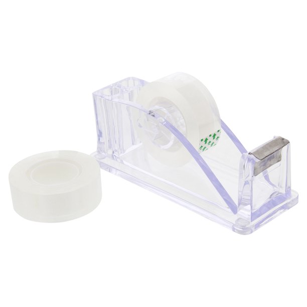 CraftyBook Acrylic Tape Dispenser Clear Acrylic Tape Holder with 2