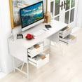 thumbnail image 4 of Costway 48" Computer Desk with 4 Drawers Storage Metal Frame Modern Study Writing Desk, 4 of 10