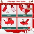 thumbnail image 6 of RedBrown Santa Claus Dog Costume, Cozy Dog Christmas Outfit, Santa Rider Pet Christmas Costume, Birthday Christmas Gift for Dog Lover Christmas Party, M, 6 of 6