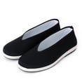 thumbnail image 3 of OOOUM Canvas Slip On Shoes For Women Men Comfortable Lightweight Breathable Casual Flats Non Slip Flexible Daily Walking Shoes Black US:9, 3 of 8
