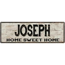 JOSEPH Rustic Home Sweet Home Sign Gift 6x18 Metal Decor 206180084356