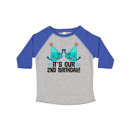 

Inktastic 2nd Birthday Twins Party Gift Toddler Boy or Toddler Girl T-Shirt