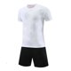thumbnail image 3 of Odeerbi Conjunto de Uniformes de Entrenamiento de Fútbol de Malla Para Chicos Y Niñas Pantalones Cortos de Camiseta de Manga Corta Con Rayas Conjunto Atlético Seco Rápido Para 4-15 Años, 3 of 4
