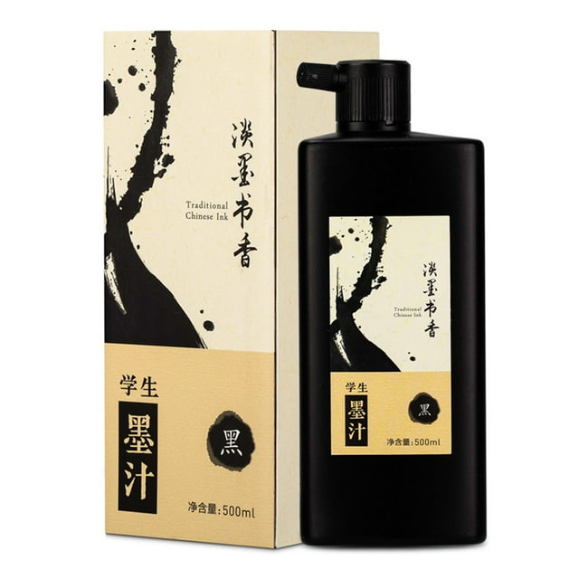 Tinta de caligrafía profesional que evita el bloqueo de tinta negra para pluma estilográfica, ideal para principiantes y artistas, 500 ml
