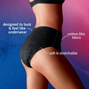 TENA Stylish Black Underwear for Women, Maximum, XL, 28 Count