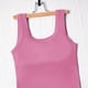 thumbnail image 5 of Camiseta sin mangas de cuello redondo acanalada para mujer, tallas grandes, con relleno incorporado: tejido suave, informal para el verano, XL-XXXL, contorno de pecho 76-102 cm., 5 of 8