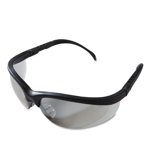 Klondike Safety Glasses, Black Matte Frame, Clear Mirror Lens, 12/box | Bundle of 2 Boxes