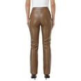 thumbnail image 5 of HDE Women's Faux Leather Pants High Waisted Trousers with Pockets Brown S, 5 of 6