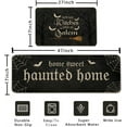 thumbnail image 3 of Halloween Kitchen Mat Set of 2, No All Witch Live in Salem Kitchen Rug, Bat Broom Halloween Farmhouse Party Floor Mat for Home Kitchen Decorations - 17x27 and 17x47 Inch, 3 of 6