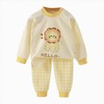 thumbnail image 4 of HFHAPW Toddler Pajamas Boys Girls Pyjamas 2pcs Long Sleeves Pjs Sets for Kids Fall Winter Sleepwears, 4 of 5