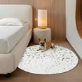 thumbnail image 3 of Green Polka Dot Round Area Rugs 3 ft, Watercolor Green Gradient Washable Small Area Rug with Non-Slip Sturdy Edge Binding Round Front Door Mat Floor Carpet for Entryway, 3 of 9